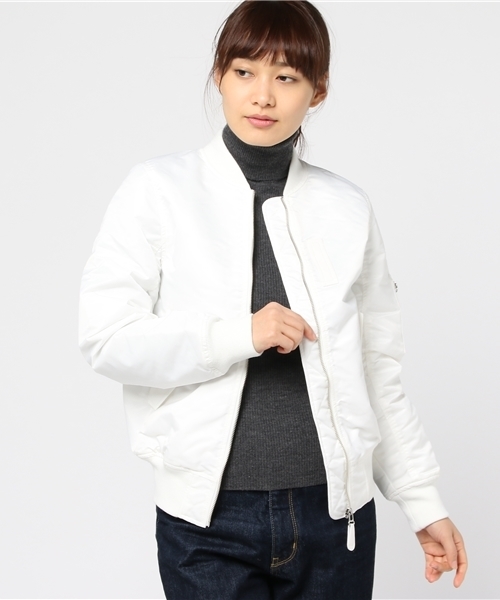 SLY（スライ）の「USUALLY MA-1（MA-1・レディース・カーキ/ホワイト/ブラック・FREE）」の15枚目の写真