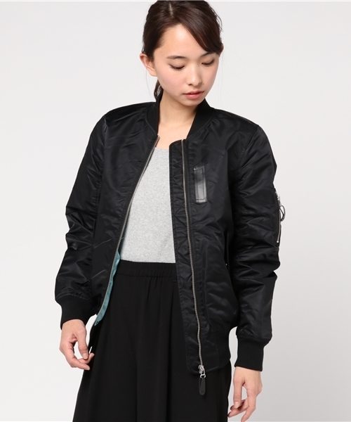 SLY（スライ）の「USUALLY MA-1（MA-1・レディース・カーキ/ホワイト/ブラック・FREE）」の16枚目の写真