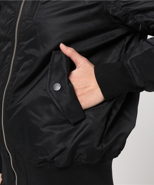 SLY（スライ）の「USUALLY MA-1（MA-1・レディース・カーキ/ホワイト/ブラック・FREE）」の9枚目の写真