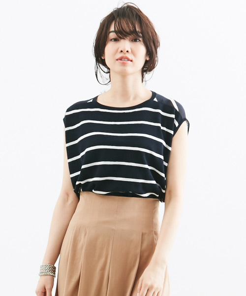 Abahouse Devinette（ドゥヴィネット）の「ウォッシャブルプルオーバー【GLOW 2017年08月号 P.79掲載】（ニット/セーター・レディース・その他1/ネイビー/ブラウン/オレンジ系その他/キャメル・FREE）」の3枚目の写真