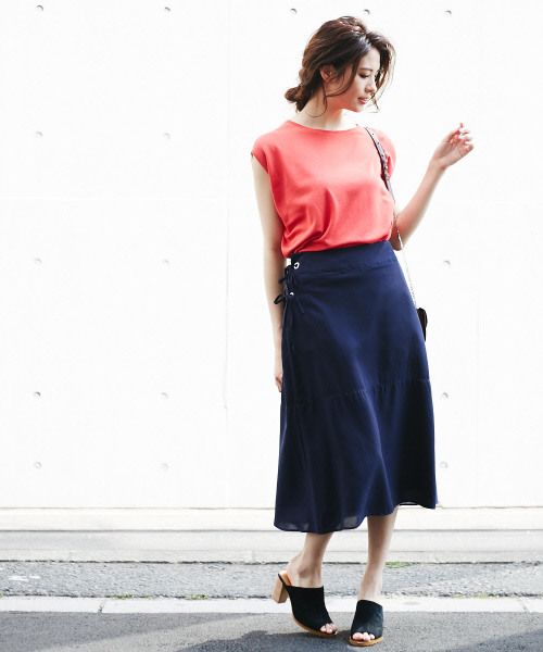 Abahouse Devinette（ドゥヴィネット）の「ウォッシャブルプルオーバー【GLOW 2017年08月号 P.79掲載】（ニット/セーター・レディース・その他1/ネイビー/ブラウン/オレンジ系その他/キャメル・FREE）」の15枚目の写真