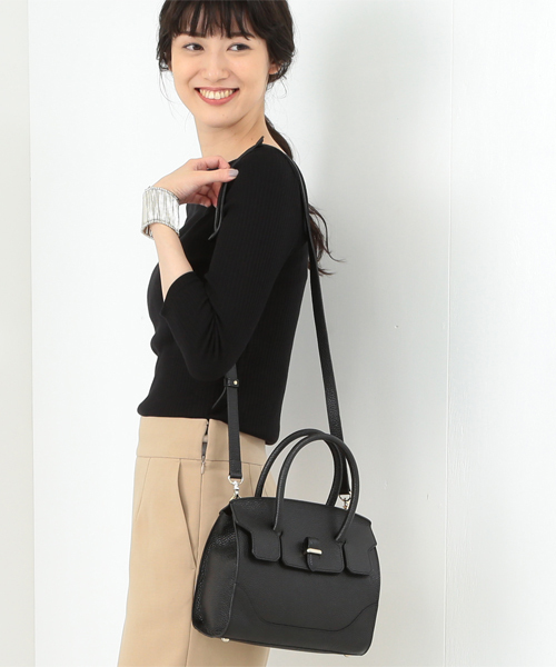 Demi-Luxe BEAMS(デミルクス ビームス)の「PELLE MORBIDA / ミニボストン2WAYバッグ(ボストンバッグ・レディース・ブラック/ブラック系その他・ONE SIZE)」の2枚目の写真