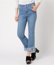 WEGO | WEGO/ストレッチフリンジフレアデニムパンツ(デニムパンツ)