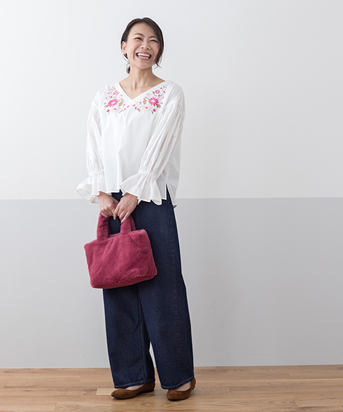 NATURAL BEAUTY BASIC（ナチュラルビューティーベーシック）の「◆オールファートートバッグ（トートバッグ・レディース・ホワイト系その他/ピンク/ベージュ系その他/グレー系その他・ﾌﾘ-）」の9枚目の写真