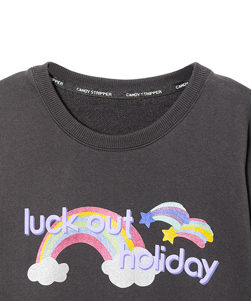Candy Stripper（キャンディストリッパー）の「LUCK OUT HOLIDAY SWEAT TOPS（スウェット・レディース・オフホワイト/ブラック/スモークピンク・2）」の8枚目の写真