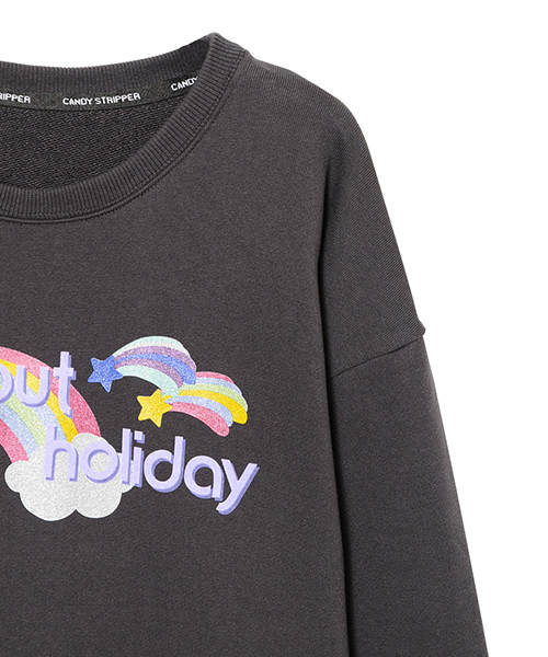 Candy Stripper（キャンディストリッパー）の「LUCK OUT HOLIDAY SWEAT TOPS（スウェット・レディース・オフホワイト/ブラック/スモークピンク・2）」の9枚目の写真