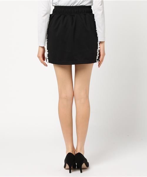 onespo(ワンスポ)の「デコラティブラインスカート(スカート・レディース・ブラック/グレー・M)」の4枚目の写真