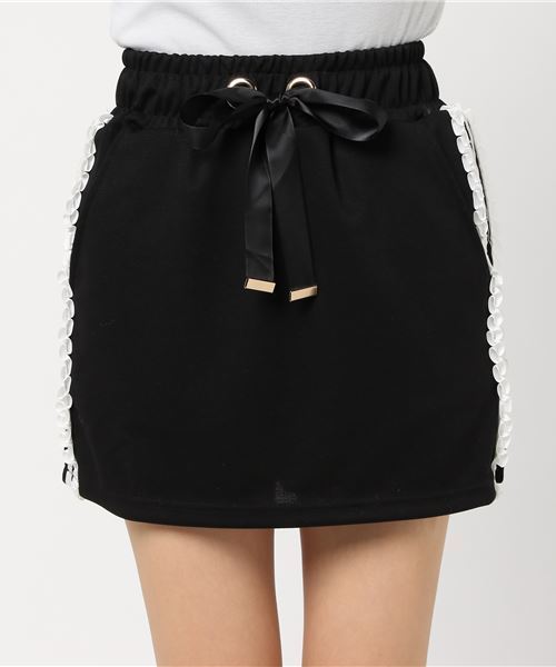 onespo(ワンスポ)の「デコラティブラインスカート(スカート・レディース・ブラック/グレー・M)」の8枚目の写真