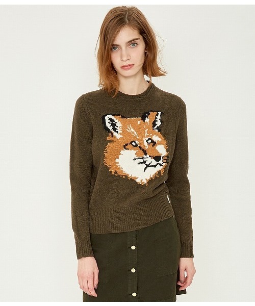 MAISON KITSUNE(メゾンキツネ)の「MAISON KITSUNE FEMME FOX HEAD 【SALE/10%OFF maison ニット HEAD FOX kitsune ニット/セーター