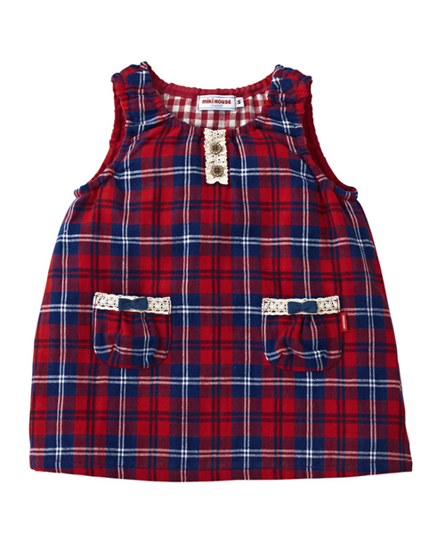 MIKI HOUSE�i�~�L�n�E�X�j�́u�����d�D�i�q �`�F�b�N�̃W�����p�[�X�J�[�g�i�W�����p�[�X�J�[�g�j�v�b���b�h