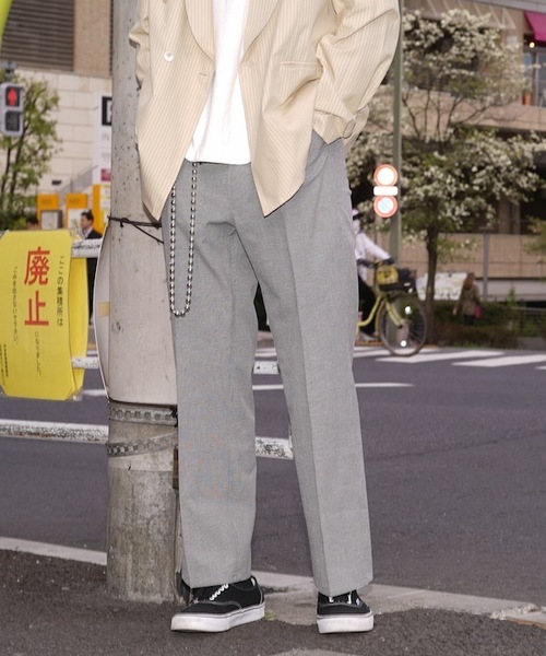 KAIKO(カイコー)の「KAIKO SEERSUCKER THE GOLLILA "STRAGHT"(チノパンツ・メンズ・グレー/ネイビー・L/M/S)」の2枚目の写真
