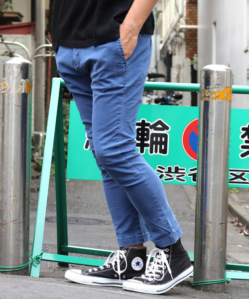 REMI RELIEF（レミレリーフ）の「REMI RELIEF/レミレリーフ チノストレッチカラーパンツ（チノパンツ・メンズ・チャコールグレー/グリーン/ベージュ/カーキ/ネイビー/オフホワイト/プラム/サックスブルー・M/L/S/XL）」の6枚目の写真