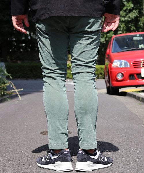 美品 remi relief ストレッチパンツ チノパン レミレリーフ グリーン REMI RELIEF レミレリーフ パンツ チノ ストレッチ カラーパンツ