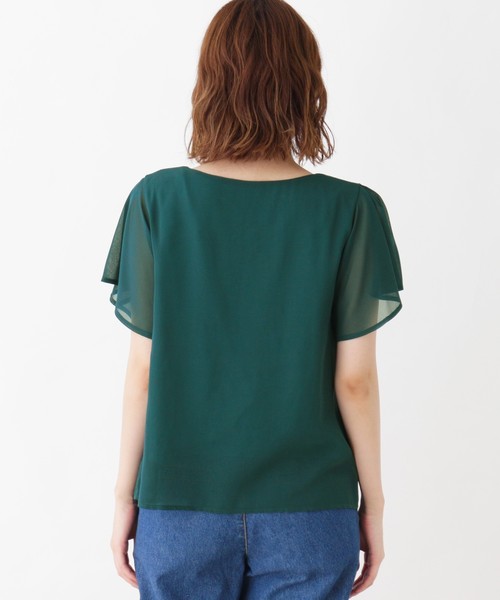 grove(グローブ)の「刺繍スカラップヘムブラウス(シャツ/ブラウス・レディース・ネイビー/オフホワイト/ピンク/イエロー/グリーン・02/03)」の8枚目の写真