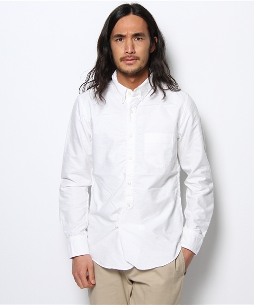 BEAMS PLUS（ビームスプラス）の「○ALEXANDER YAMAGUCHI / クラシック オックスフォード シャツ（シャツ/ブラウス・メンズ・ホワイト/ブルー・X-SMALL/SMALL/MEDIUM）」の2枚目の写真