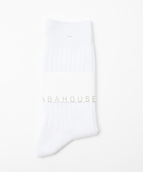 ABAHOUSE(アバハウス)の「※無地リブカラーソックス(ソックス/靴下・メンズ・ホワイト/レッド/カーキ/グリーン・フリー)」の2枚目の写真