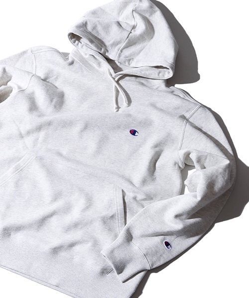 Champion（チャンピオン）の「WEGO/Champion裏毛刺繍プルパーカー（パーカー・メンズ・ホワイト/オートミール/杢グレー/ブラック/ワイン・MEDIUM/LARGE）」の4枚目の写真