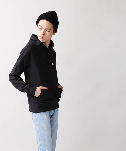 Champion（チャンピオン）の「WEGO/Champion裏毛刺繍プルパーカー（パーカー・メンズ・ホワイト/オートミール/杢グレー/ブラック/ワイン・MEDIUM/LARGE）」の8枚目の写真