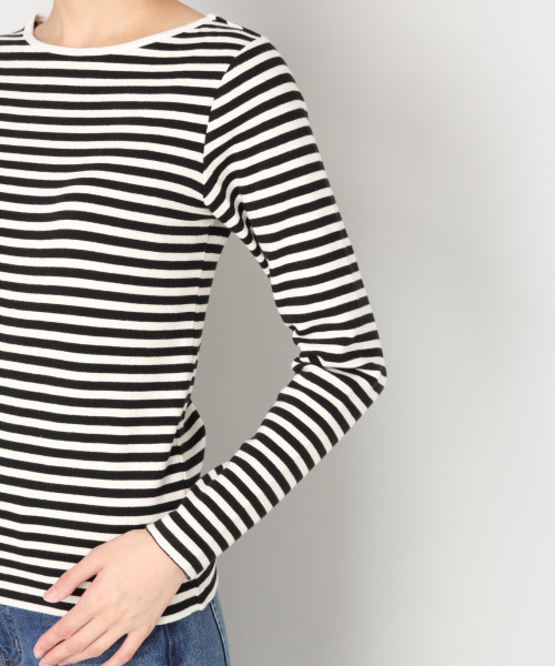 LOWRYS FARM（ローリーズファーム）の「フライスプルオーバー　814076（Tシャツ/カットソー・レディース・オフホワイト/ホワイト×ブラック/ブラック/グレー/グリーン・MEDIUM/LARGE）」の13枚目の写真