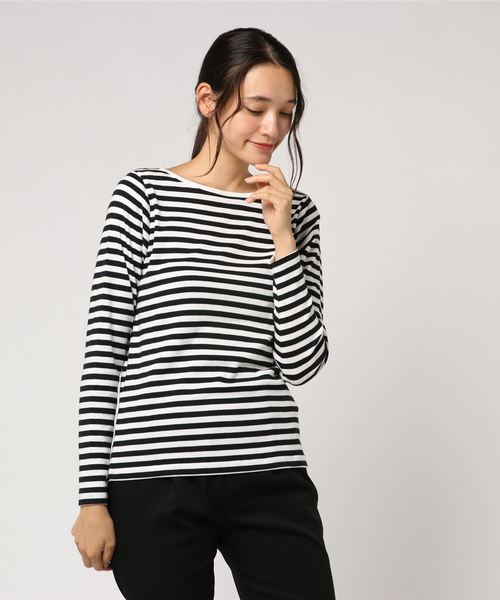 LOWRYS FARM（ローリーズファーム）の「フライスプルオーバー　814076（Tシャツ/カットソー・レディース・オフホワイト/ホワイト×ブラック/ブラック/グレー/グリーン・MEDIUM/LARGE）」の17枚目の写真