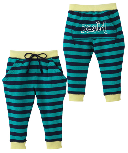 X-girl Stages（エックスガールステージス）の「BORDER SWEAT LOOSE PANT (12Ｍ～3Ｔ)（その他パンツ・キッズ・ホワイト/ベージュ/ネイビー・12M/2T/3T）」の3枚目の写真