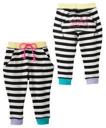 X-girl Stages | BORDER SWEAT LOOSE PANT (12Ｍ～3Ｔ)(その他パンツ)