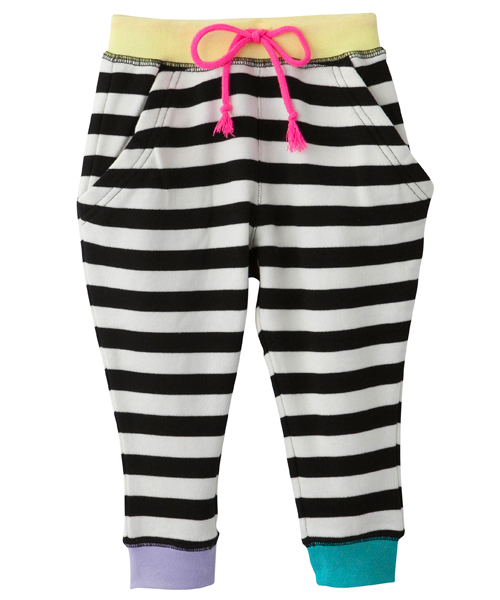 X-girl Stages（エックスガールステージス）の「BORDER SWEAT LOOSE PANT (12Ｍ～3Ｔ)（その他パンツ・キッズ・ホワイト/ベージュ/ネイビー・12M/2T/3T）」の4枚目の写真