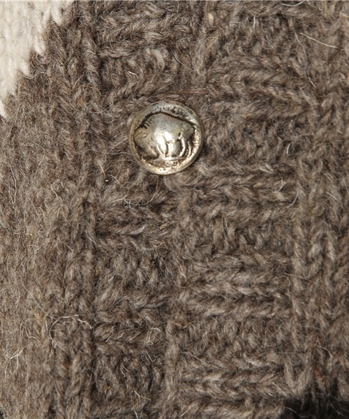 goa（ゴア）の「ナバホジャガードニットショール（その他アウター・レディース・アイボリー/ブラウン・FREE）」の10枚目の写真