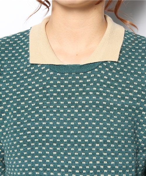 Kastane（カスタネ）の「【Kastane】襟付きニットPO（ニット/セーター・レディース・ネイビー/ミント・FREE）」の6枚目の写真