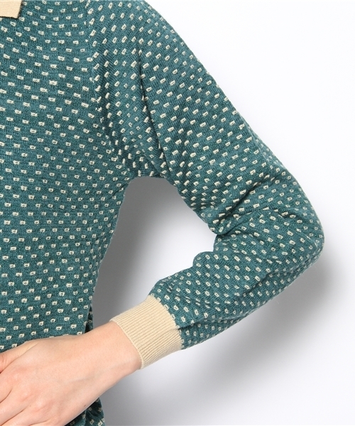 Kastane（カスタネ）の「【Kastane】襟付きニットPO（ニット/セーター・レディース・ネイビー/ミント・FREE）」の7枚目の写真