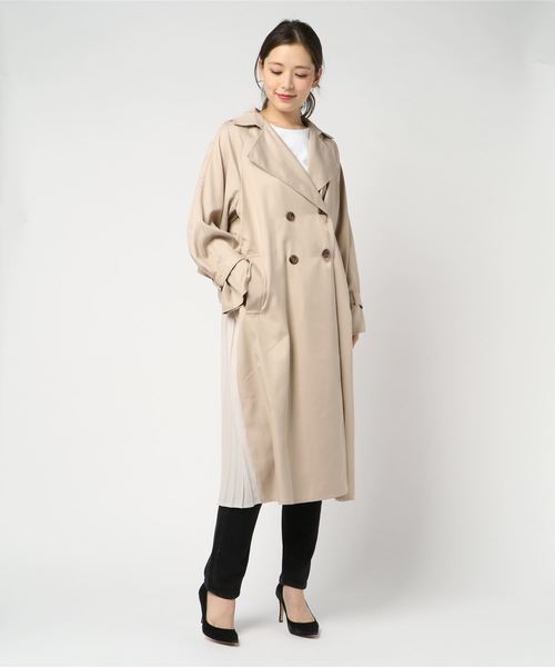 PICCIN(ピッチン)の「バックプリーツトレンチコート(トレンチコート・レディース・ベージュ/ネイビー/カーキ・MEDIUM/LARGE)」の11枚目の写真