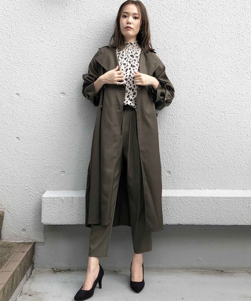 PICCIN(ピッチン)の「バックプリーツトレンチコート(トレンチコート・レディース・ベージュ/ネイビー/カーキ・MEDIUM/LARGE)」の20枚目の写真