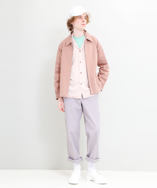 H3734　EMMA CLOTHES　エマクローズ　コットンツイル チェック ドリズラージャケット　ブラウン　L　新品タグ付き コットンツイル ウォッシュ加工 プレーンキャップ（キャップ）｜EMMA