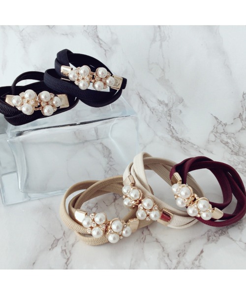 Cupid Heart（キューピッドハート）の「【Cupid Heart】結婚式ベルト パールモチーフベルト（ベルト・レディース・ブラック/ベージュ/ネイビー/ワインレッド/アイボリー・MEDIUM）」の21枚目の写真