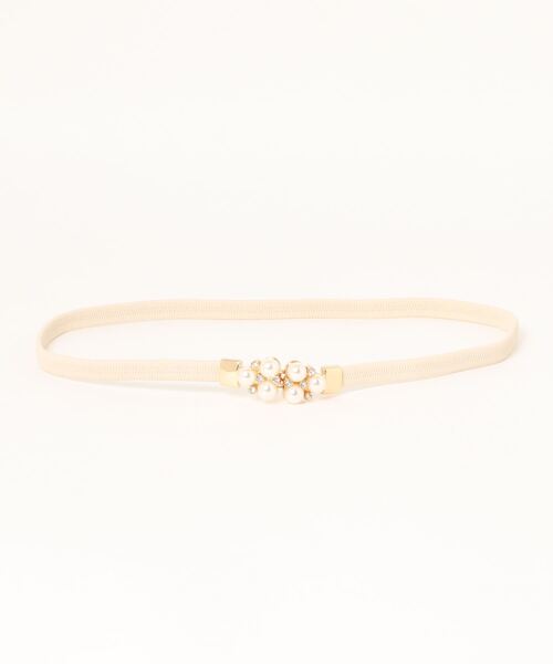 Cupid Heart（キューピッドハート）の「【Cupid Heart】結婚式ベルト パールモチーフベルト（ベルト・レディース・ブラック/ベージュ/ネイビー/ワインレッド/アイボリー・MEDIUM）」の22枚目の写真