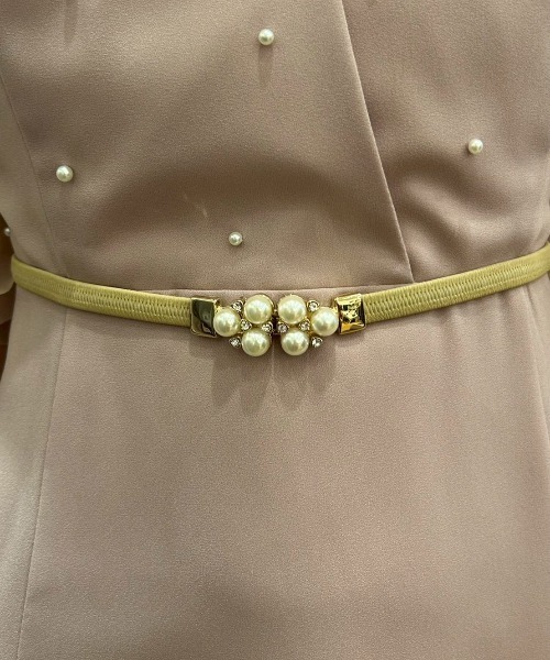 Cupid Heart（キューピッドハート）の「【Cupid Heart】結婚式ベルト パールモチーフベルト（ベルト・レディース・ブラック/ベージュ/ネイビー/ワインレッド/アイボリー・MEDIUM）」の18枚目の写真