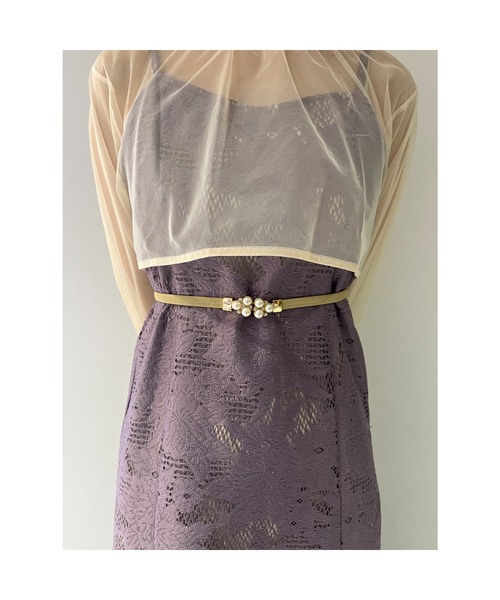 Cupid Heart（キューピッドハート）の「【Cupid Heart】結婚式ベルト パールモチーフベルト（ベルト・レディース・ブラック/ベージュ/ネイビー/ワインレッド/アイボリー・MEDIUM）」の8枚目の写真