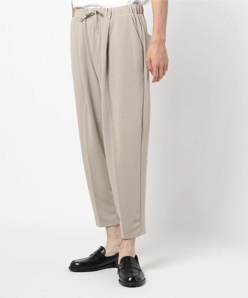 Bling Leads（ブリングリーズ）の「【Bk】梨地 アンクルワイドテーパードパンツ（スラックス・メンズ・ブラック/ベージュ/ネイビー/ブラウン/チャコールグレー/ミント/ライトベージュ/グレイッシュベージュ/ブルー/ライトグレー/グレー系・MEDIUM/LARGE）」の7枚目の写真