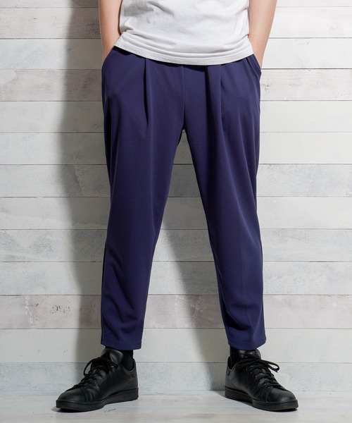 Bling Leads（ブリングリーズ）の「【Bk】梨地 アンクルワイドテーパードパンツ（スラックス・メンズ・ブラック/ベージュ/ネイビー/ブラウン/チャコールグレー/ミント/ライトベージュ/グレイッシュベージュ/ブルー/ライトグレー/グレー系・MEDIUM/LARGE）」の10枚目の写真