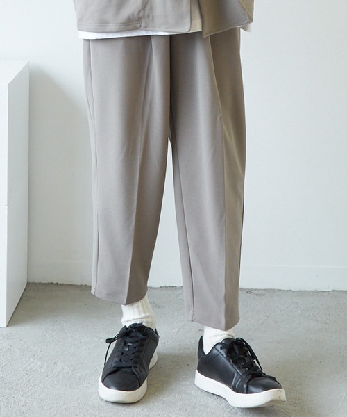 Bling Leads（ブリングリーズ）の「【Bk】梨地 アンクルワイドテーパードパンツ（スラックス・メンズ・ブラック/ベージュ/ネイビー/ブラウン/チャコールグレー/ミント/ライトベージュ/グレイッシュベージュ/ブルー/ライトグレー/グレー系・MEDIUM/LARGE）」の15枚目の写真