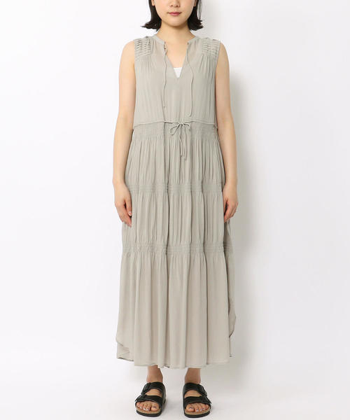 Perse ジェームスパース のファッション Web6266 ワンピース James セール プリーツシフォンドレス ワンピース James
