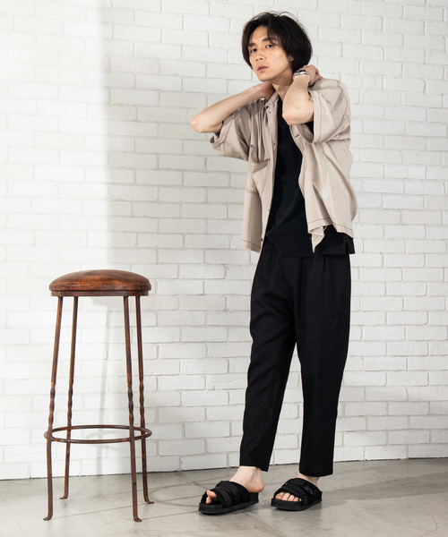WEGO(ウィゴー)の「WEGO/麻レーヨンリラックスパンツ(スラックス・メンズ・ブラック/ベージュ/ネイビー・SMALL/MEDIUM/LARGE)」の18枚目の写真