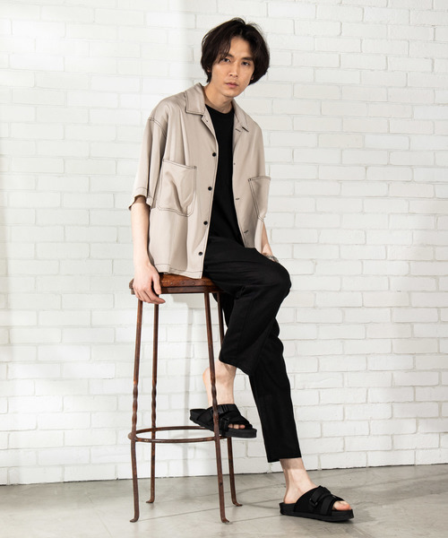 WEGO(ウィゴー)の「WEGO/麻レーヨンリラックスパンツ(スラックス・メンズ・ブラック/ベージュ/ネイビー・SMALL/MEDIUM/LARGE)」の21枚目の写真
