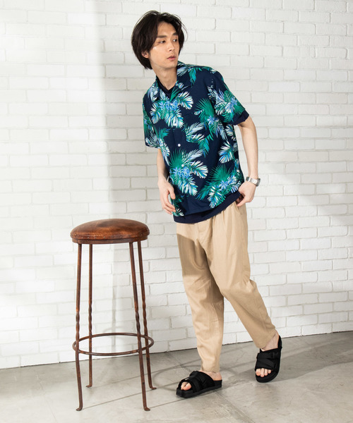 WEGO(ウィゴー)の「WEGO/麻レーヨンリラックスパンツ(スラックス・メンズ・ブラック/ベージュ/ネイビー・SMALL/MEDIUM/LARGE)」の9枚目の写真