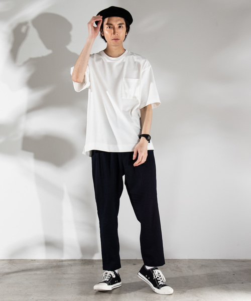 WEGO(ウィゴー)の「WEGO/麻レーヨンリラックスパンツ(スラックス・メンズ・ブラック/ベージュ/ネイビー・SMALL/MEDIUM/LARGE)」の14枚目の写真