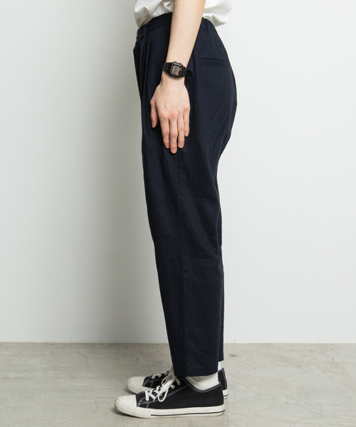 WEGO(ウィゴー)の「WEGO/麻レーヨンリラックスパンツ(スラックス・メンズ・ブラック/ベージュ/ネイビー・SMALL/MEDIUM/LARGE)」の6枚目の写真