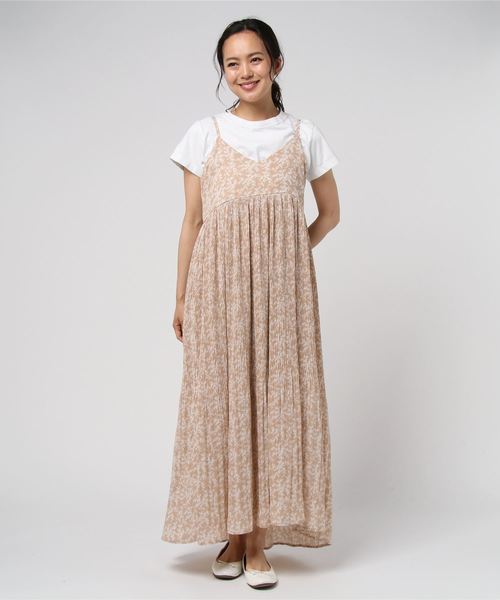 Archives アルシーヴ の 小花柄プリーツキャミワンピース ワンピース Wear