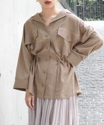 w closet | ウエストスピンドル7分袖開襟シャツはおり(シャツ/ブラウス)