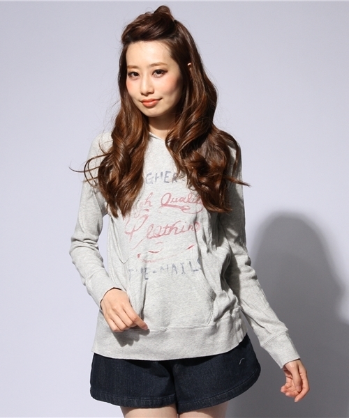 goa(ゴア)の「グランコットガーゼ天竺プルオーバーPK(Tシャツ/カットソー・レディース・キナリ/グレー/ネイビー・FREE)」の3枚目の写真