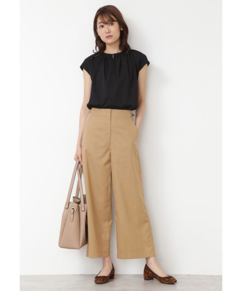 NATURAL BEAUTY BASIC（ナチュラルビューティーベーシック）の「[接触冷感]コットンテンセルグルカパンツ（その他パンツ・レディース・ベージュ/ネイビー/カーキ・SMALL/MEDIUM/X-SMALL）」の15枚目の写真